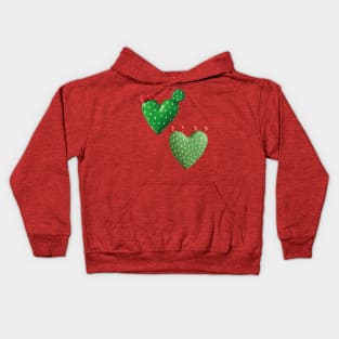 Cactus heart nopal adorable prickly pear set mexican kawaii pattern Kids Hoodie